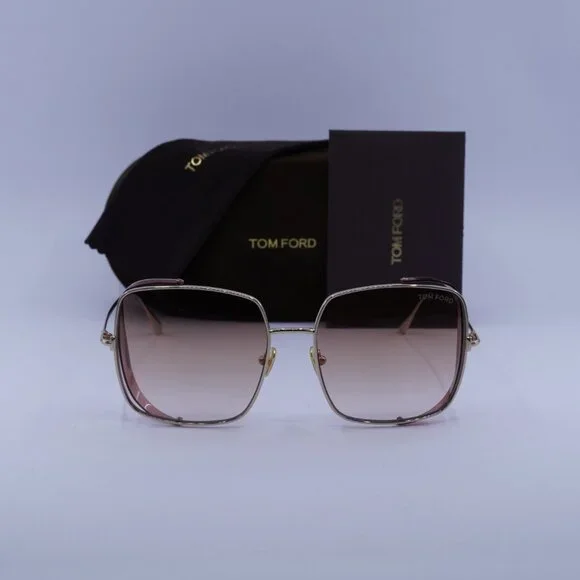 Tom Ford FT0901 28F Toby 02 Square Sunglasses - Gold Purple/Brown Toby 02 FT0901 30F gold brown - eye-oo.com main image 2